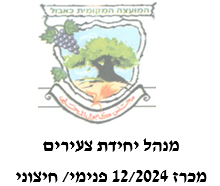 מנהל יחידת צעירים מכרז 12/2024 פנימי/ חיצוני